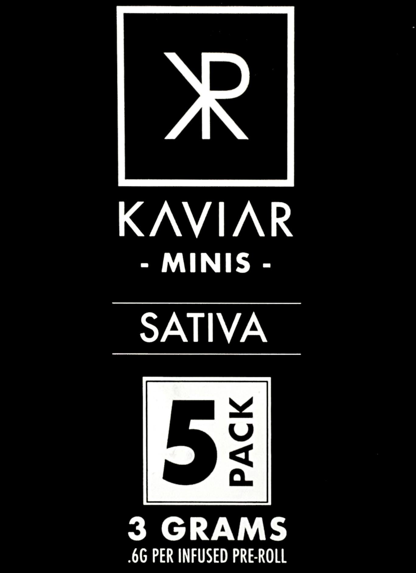 Kaviar 5-Pack Mini Infused Pre-Roll Purple Thai Cake (H) 3g total