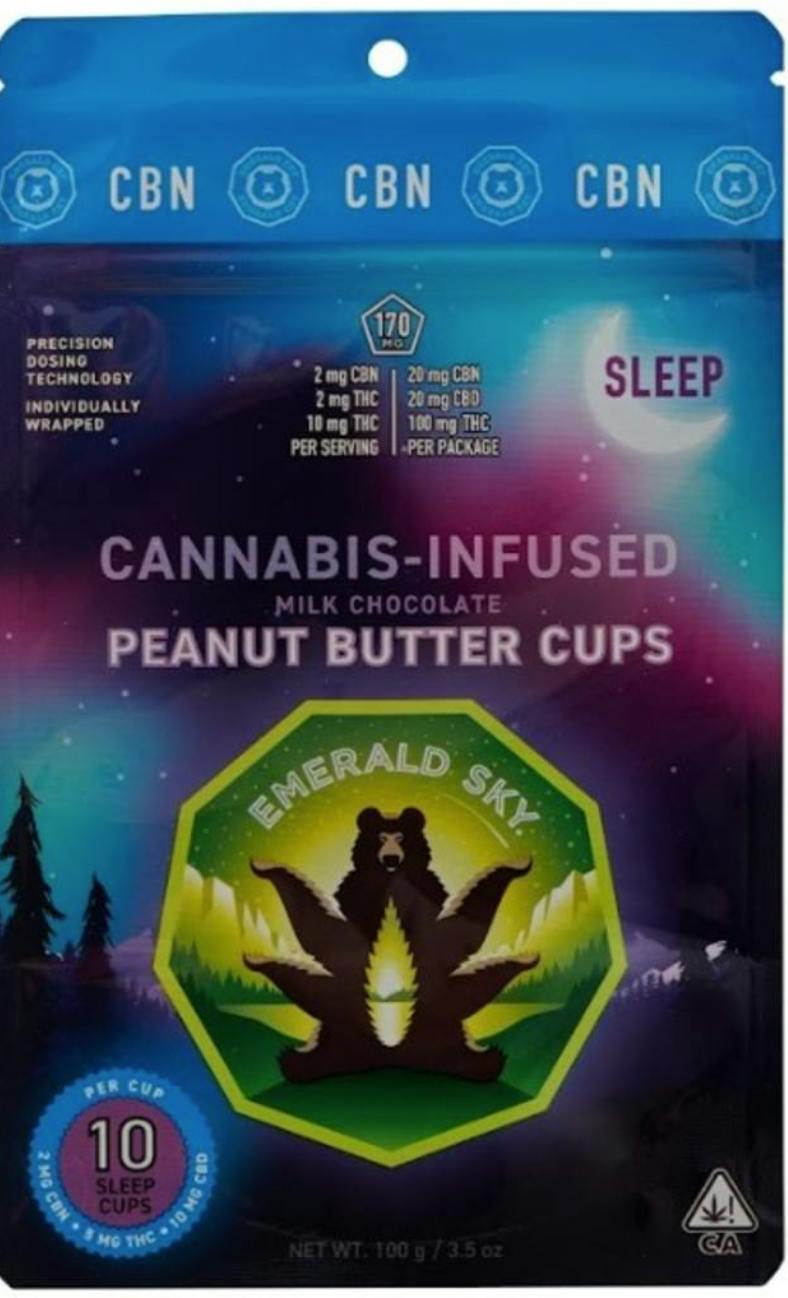 PEANUT BUTTER CUPS - SLEEP CBN - MILK CHOCOLATE - 10PK