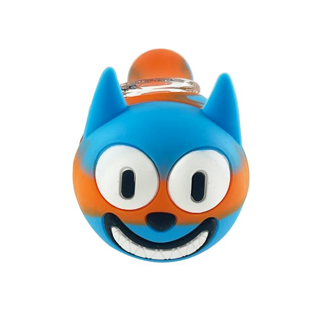Bamboo Blaze - Silicone Cat Pipe - Blue/Orange