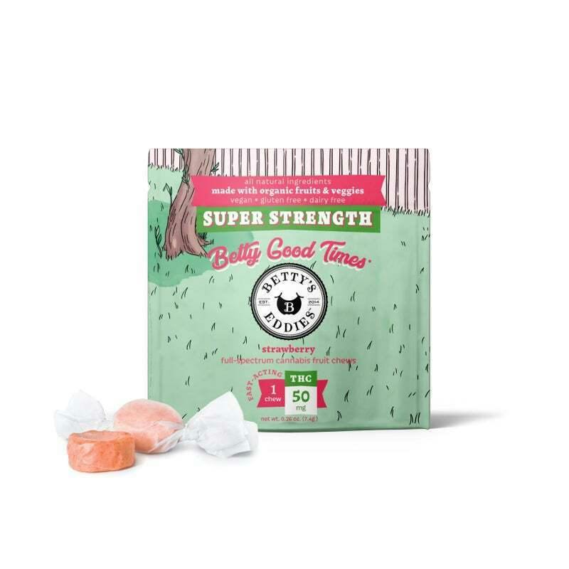 Betty's Eddies Good Time Bettys Strawberry Fruit Chew 50mg