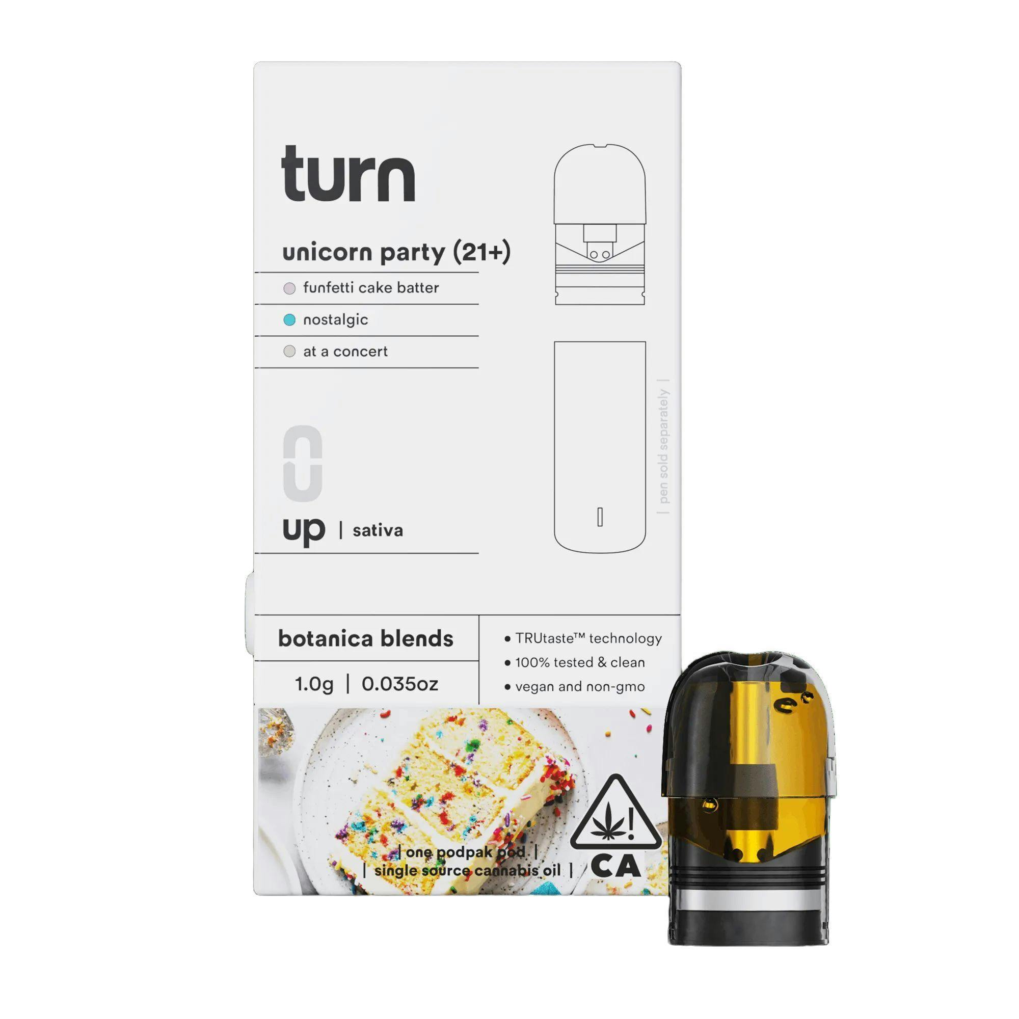 TURN - TURN UP BOTANICAL BLENDS POD [1G] UNICORN PARTY
