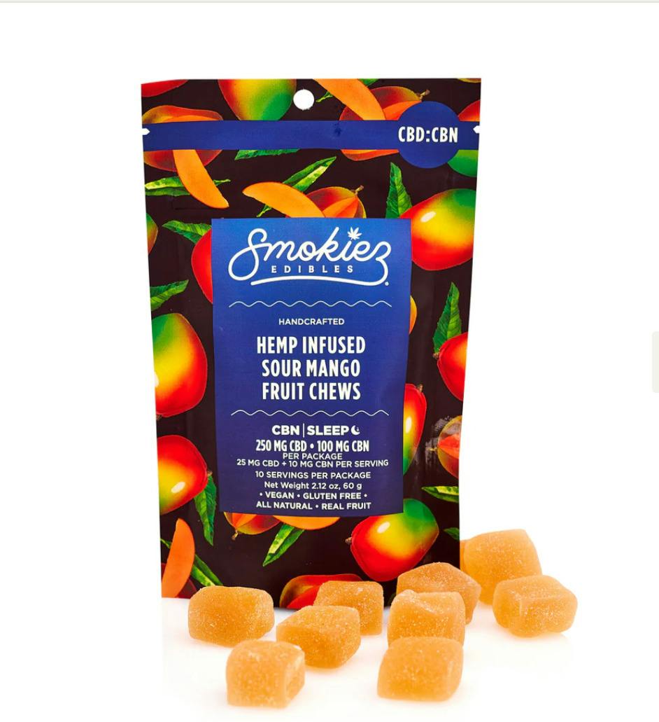 Sour Mango 2.5:1 100mg CBD Gummies - Smokiez