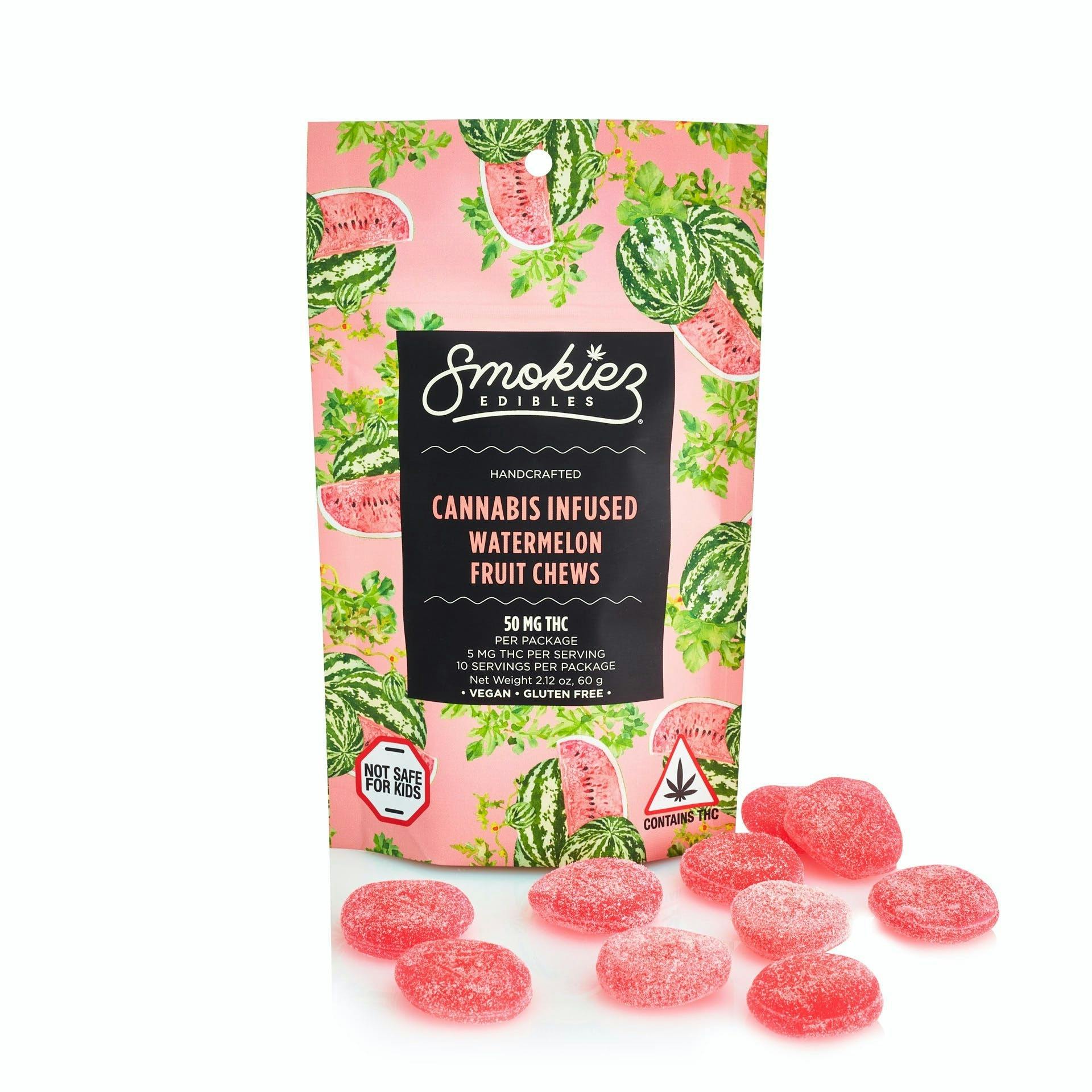 Watermelon 50mg Single Gummy - Smokiez