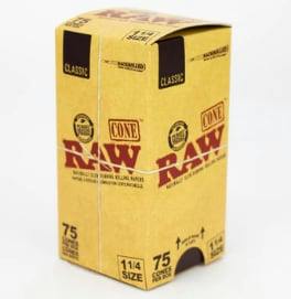 Raw Classic Cones 1 1/4 Size - 75pk