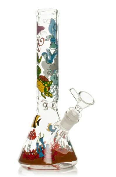 Red Eye Glass 10" Reefer Madness Beaker Bong