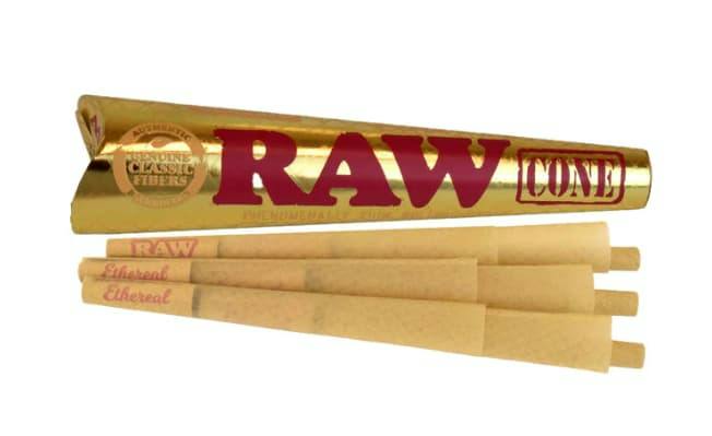 Raw ETHEREAL PRE-ROLLED CONES - 1 1/4 SIZE - 6 Pack