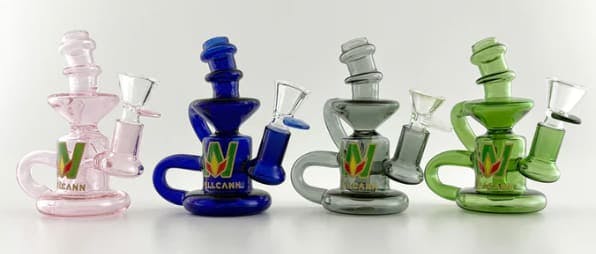 Wellcann 5" Recycler Dab Rig - Circ Perc - Assorted colors