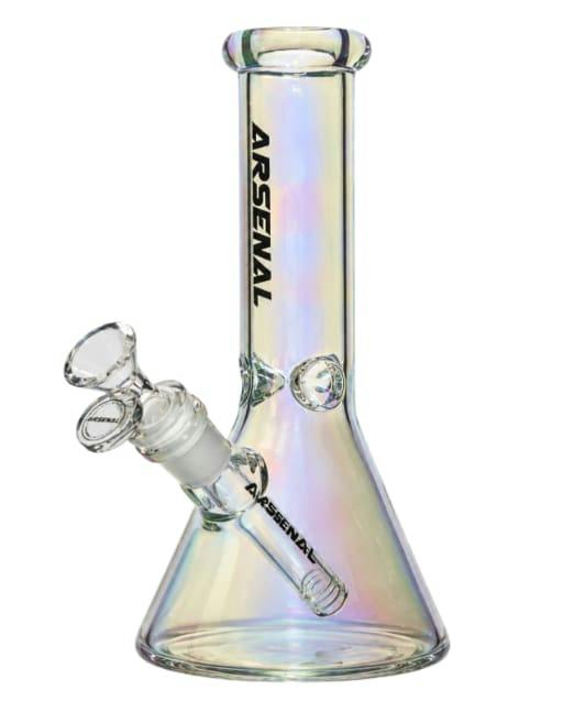8" 4mm Arsenal Iridescent Spectrum Beaker - Assorted