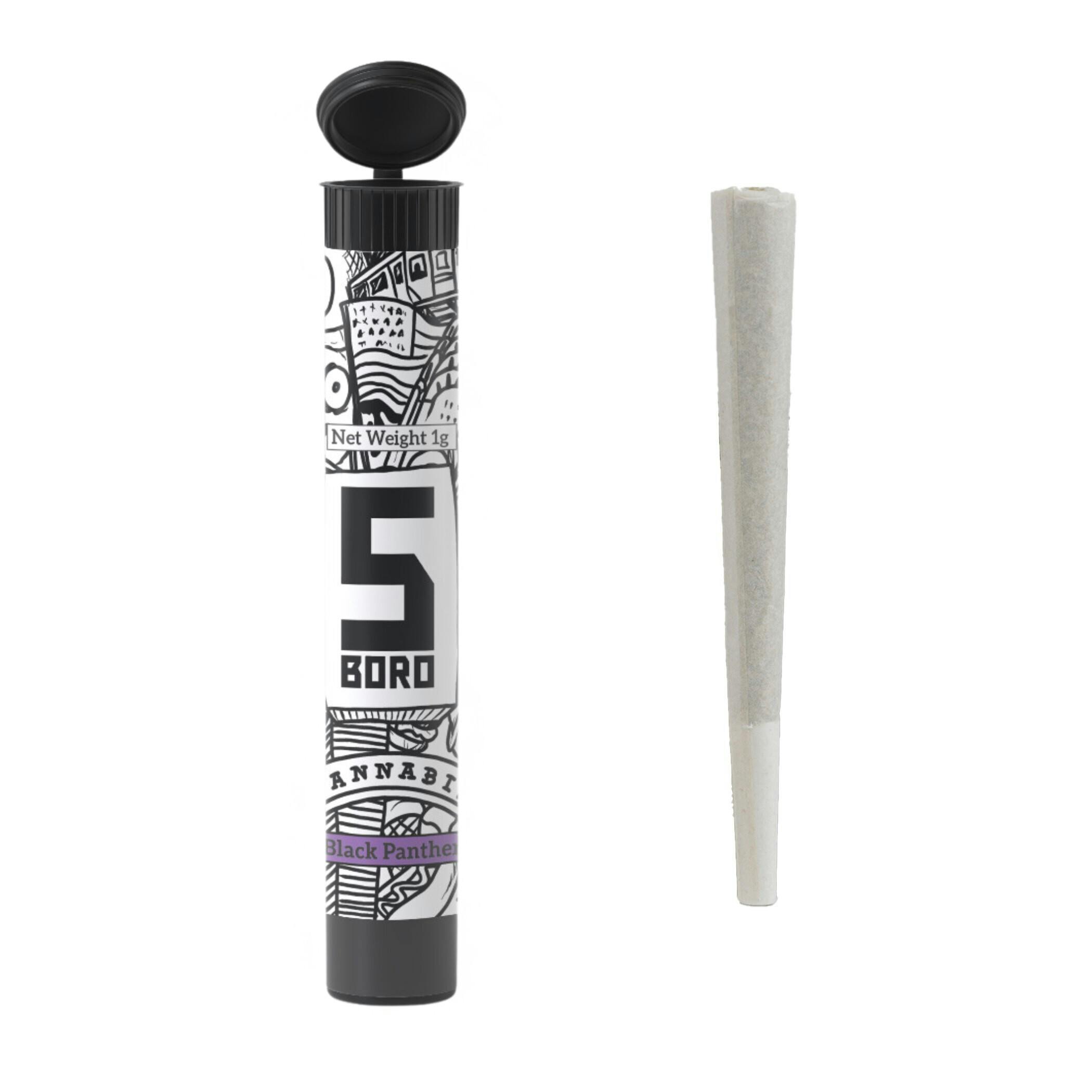 5 Boro Pre-Roll Black Panther (Sativa)(1x1G)
