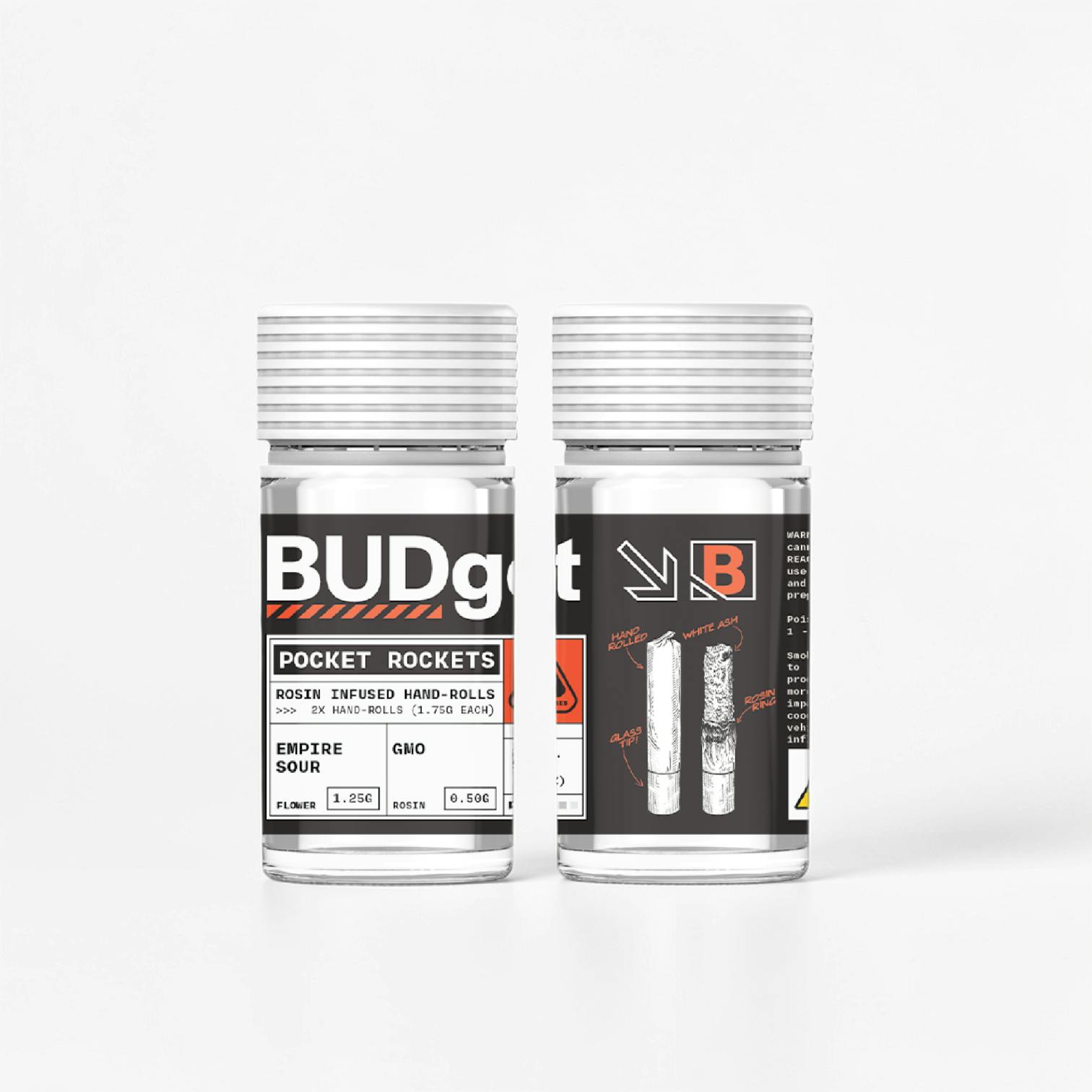 BUDget Rosin-Infused Pocket Rockets Empire Sour (Sativa) (2x1.75G)
