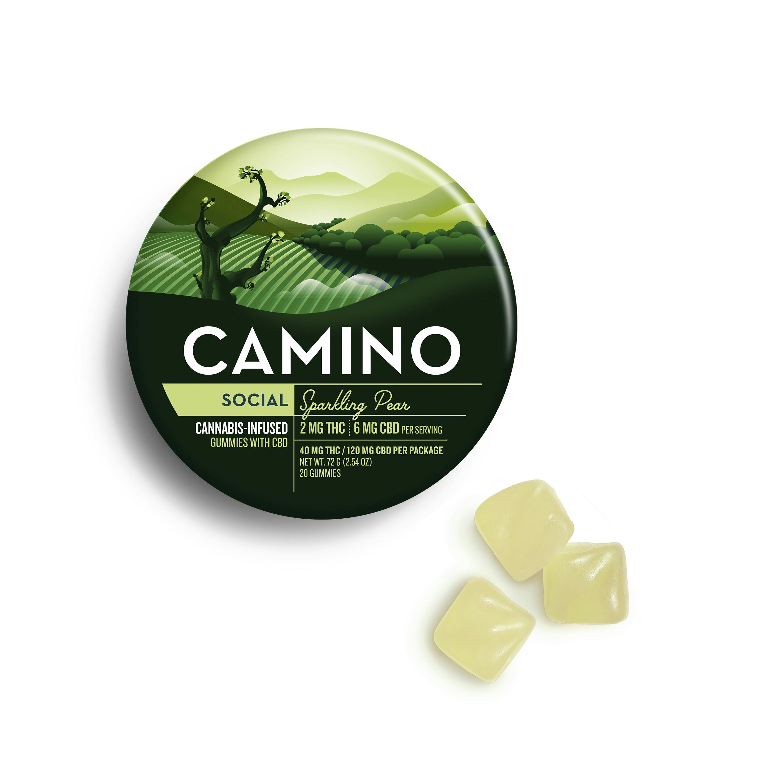 Camino Gummies "Social" 1:3 THC:CBD Sparkling Pear (20x2mg)