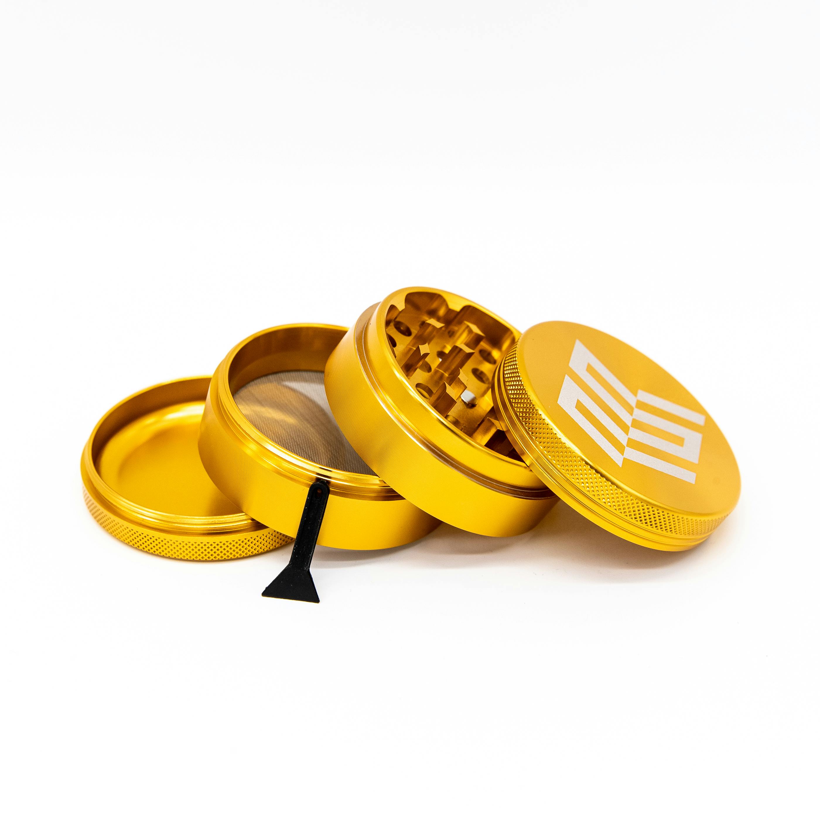Gold 63mm Aluminum Grinder 4 Piece
