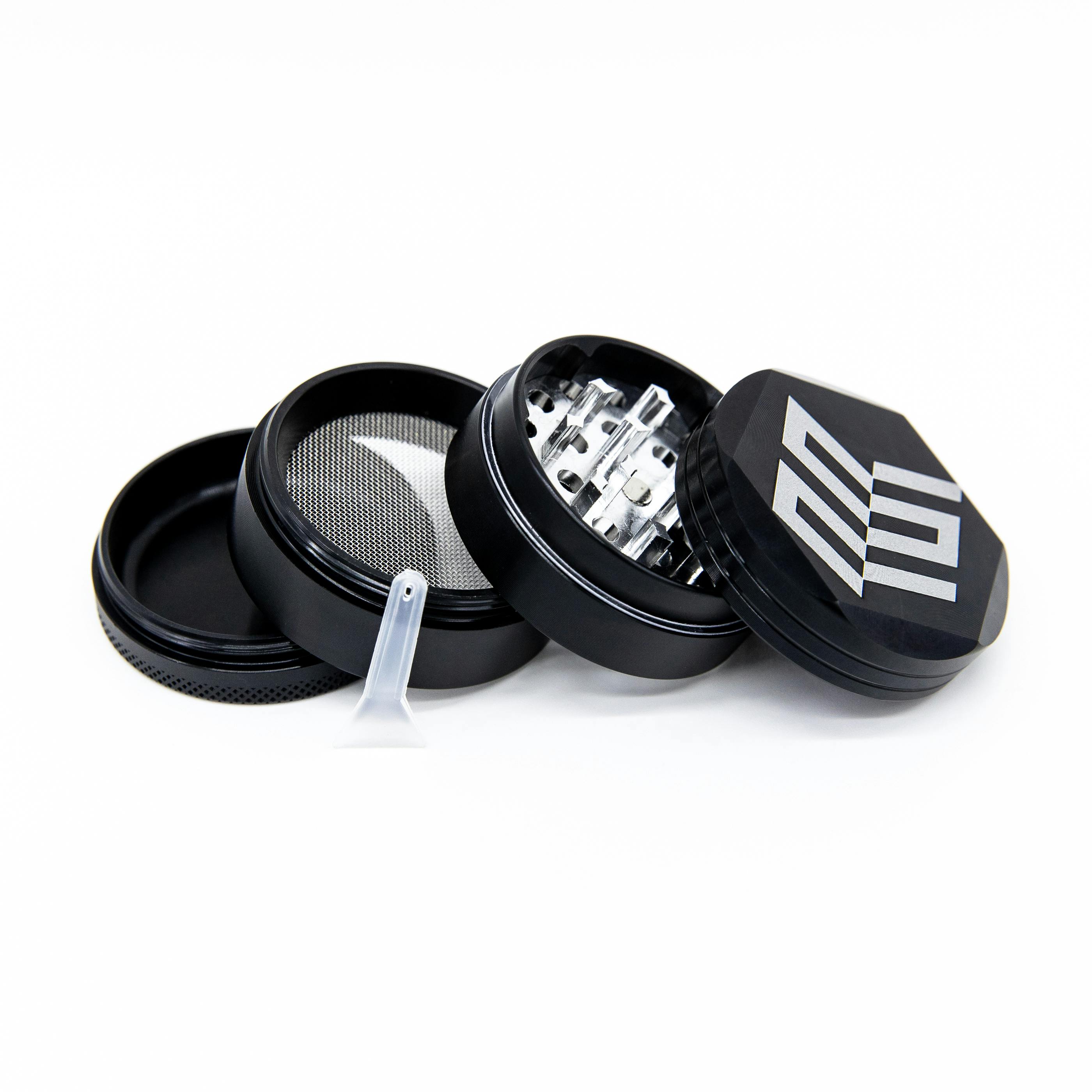 Black 50mm Aluminum Grinder 4 Piece