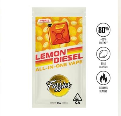 Fuzzies Lemon Diesel All In One 1000mg