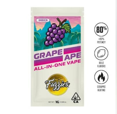 Fuzzies Grape Ape All In One 1000mg