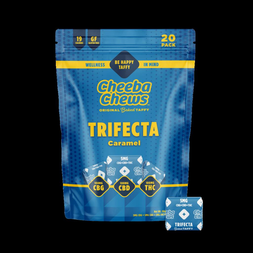 Trifecta-(1:1:1)-Taffy-THC:CBD:CBG-100mg-Cheeba Chew cannabis product