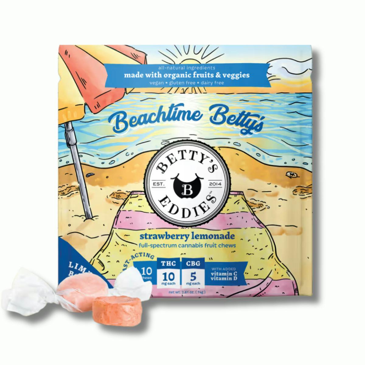 Strawberry Lemonade Fruit Chews | [10mg] 20pk | Betty's Eddies