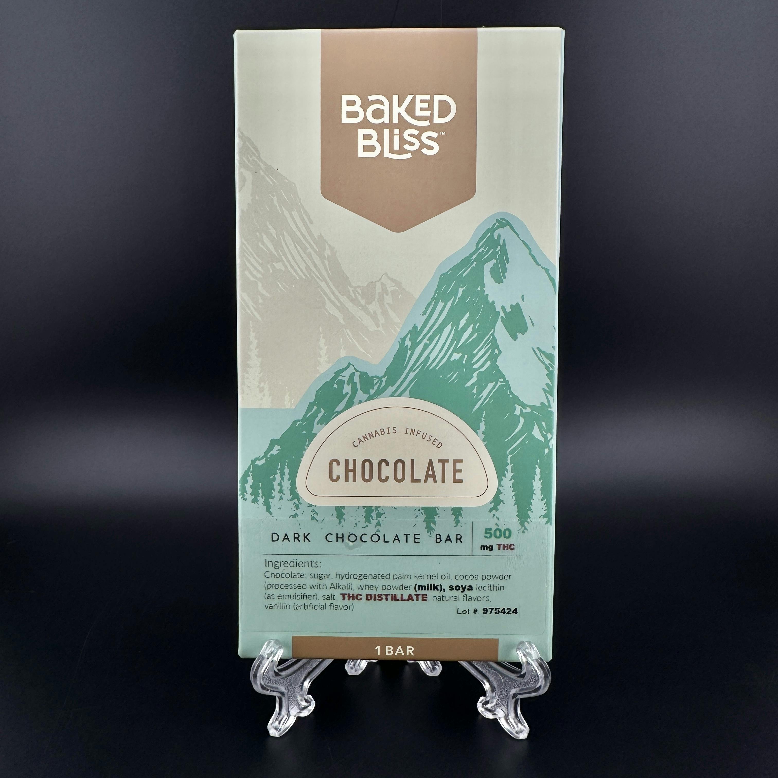 500mg Dark Chocolate Bar | Baked Bliss