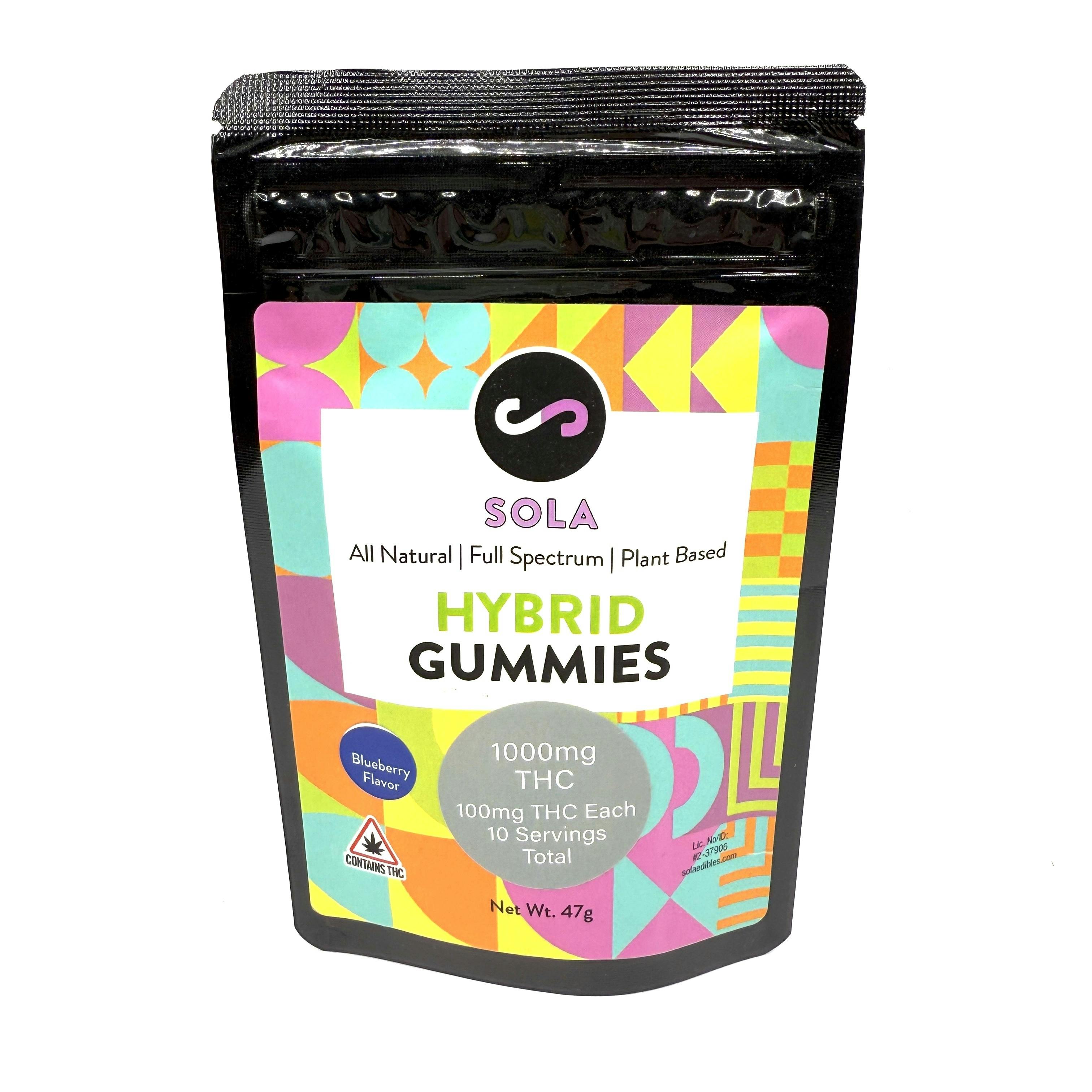 Blueberry Hybrid Gummies | 1000mg | Sola