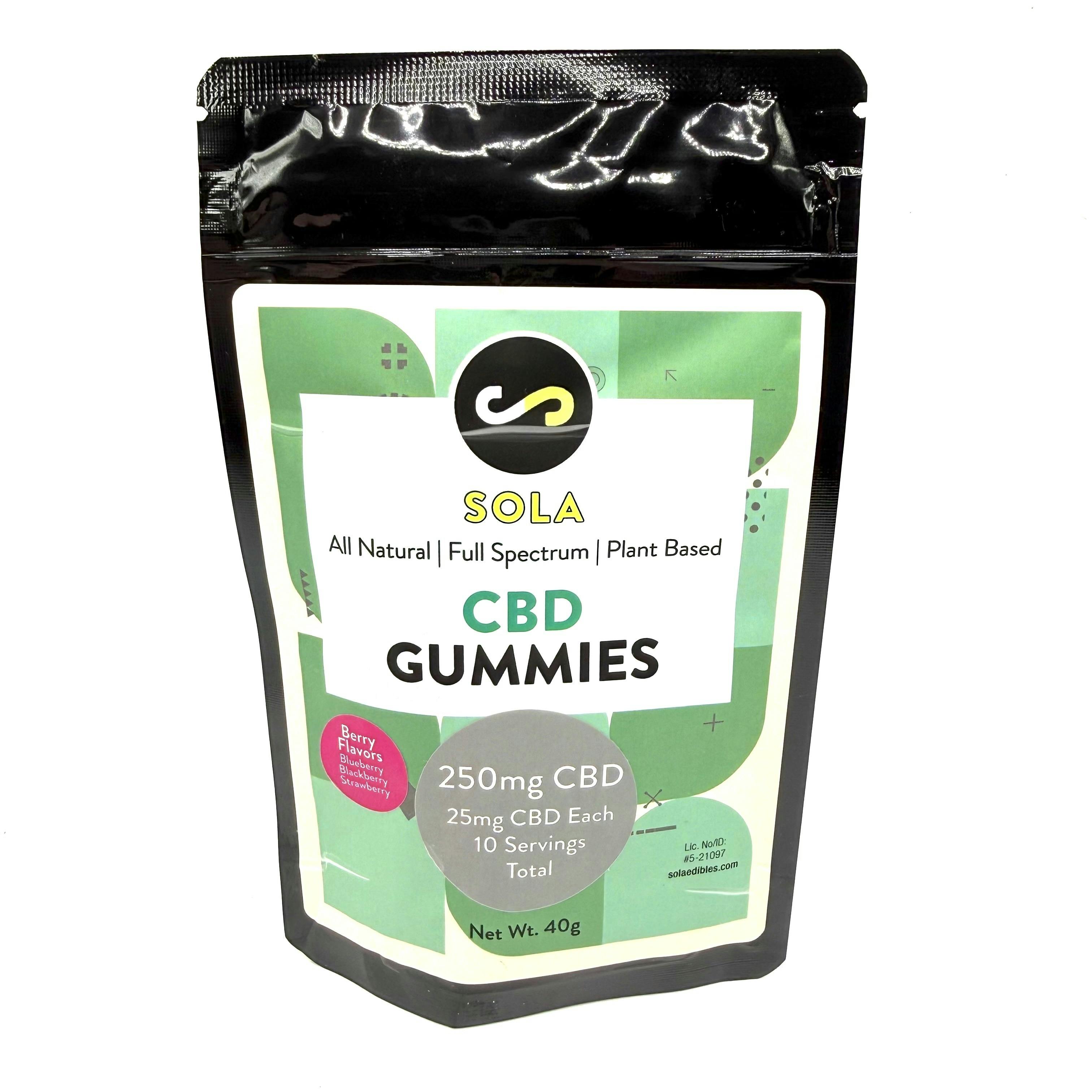 Mixed Berry CBD Gummies | 250mg | Sola