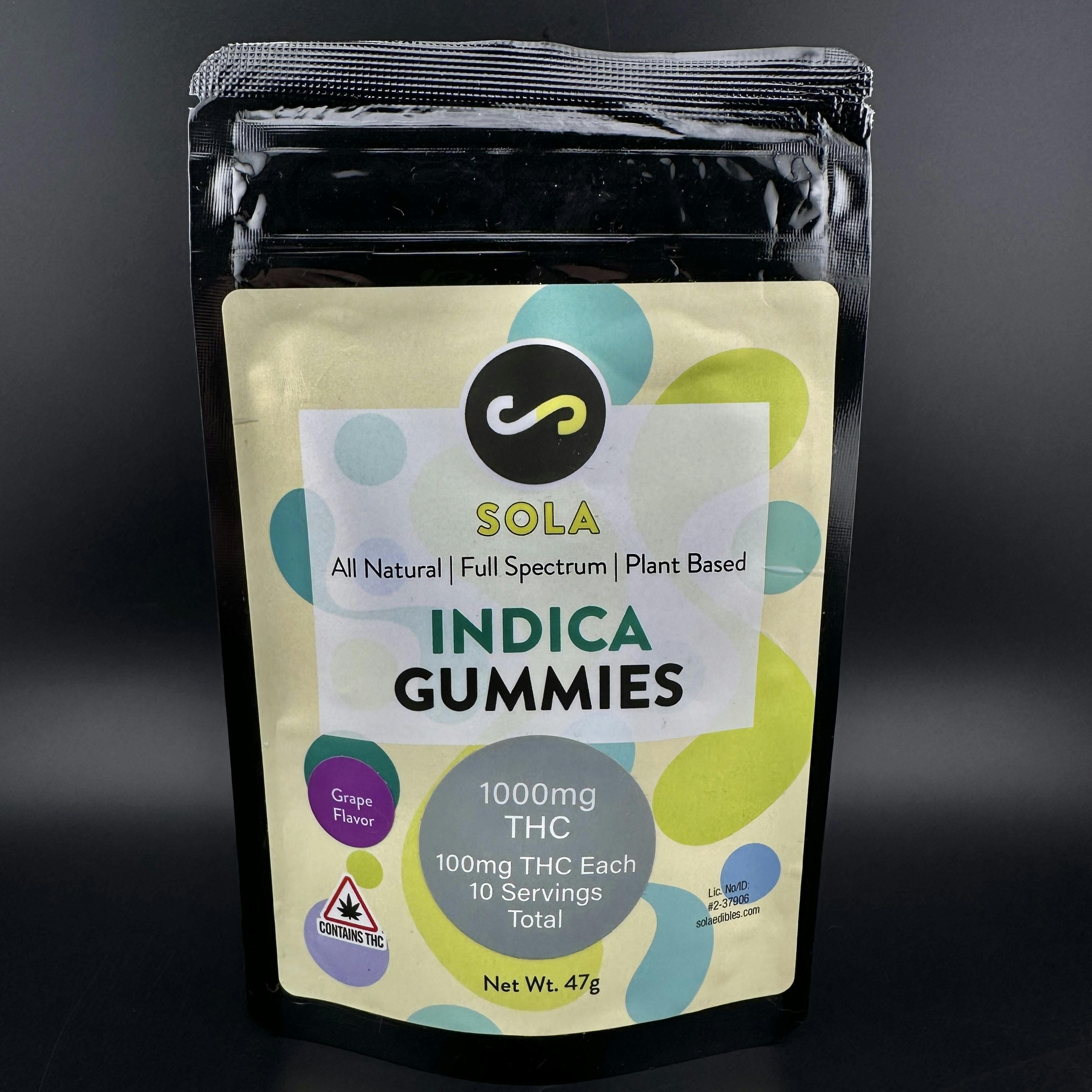 Grape Indica Gummies | 1000mg | Sola