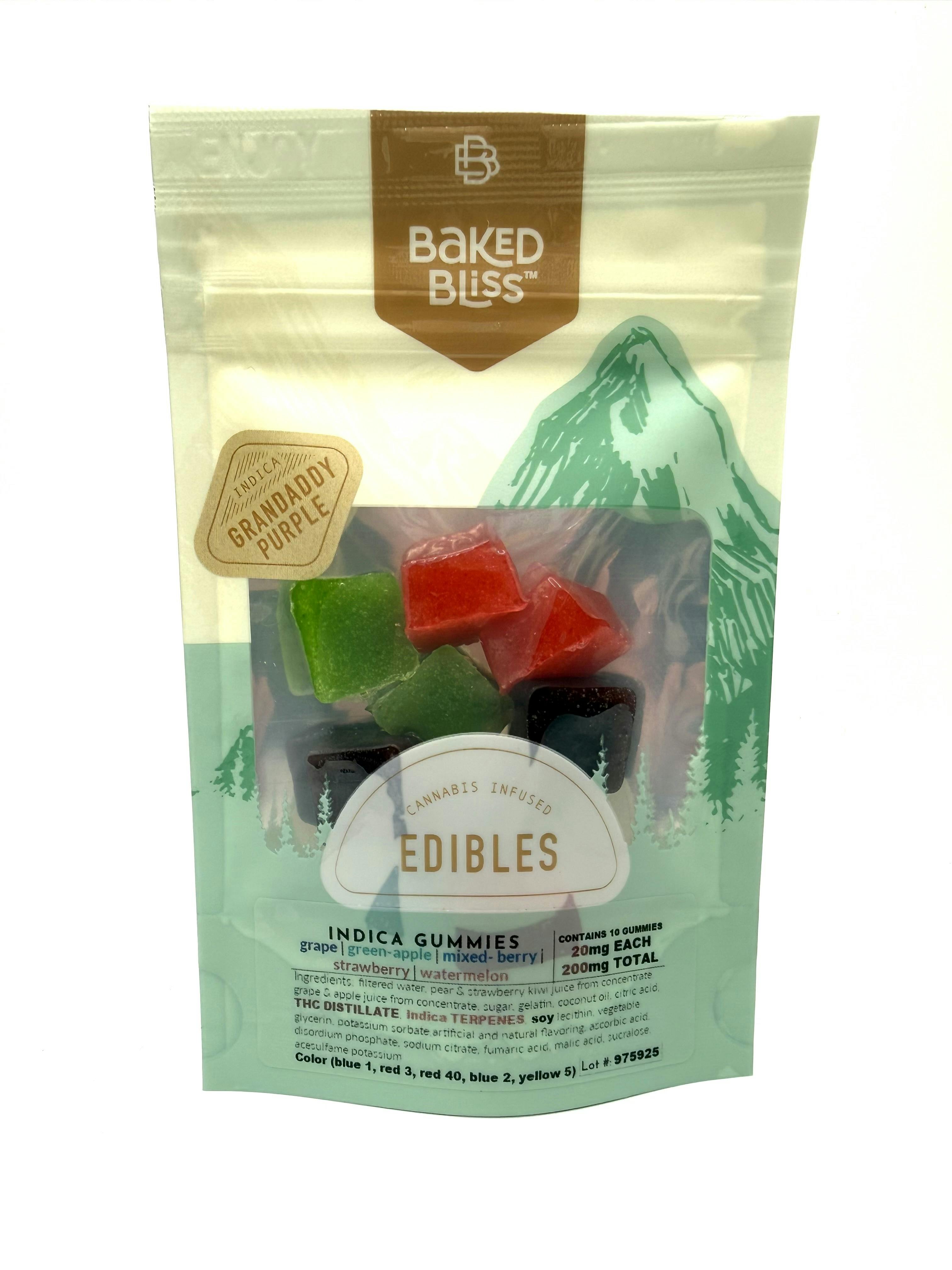 Grandaddy Purp Indica Gummies | 200mg | Baked Bliss