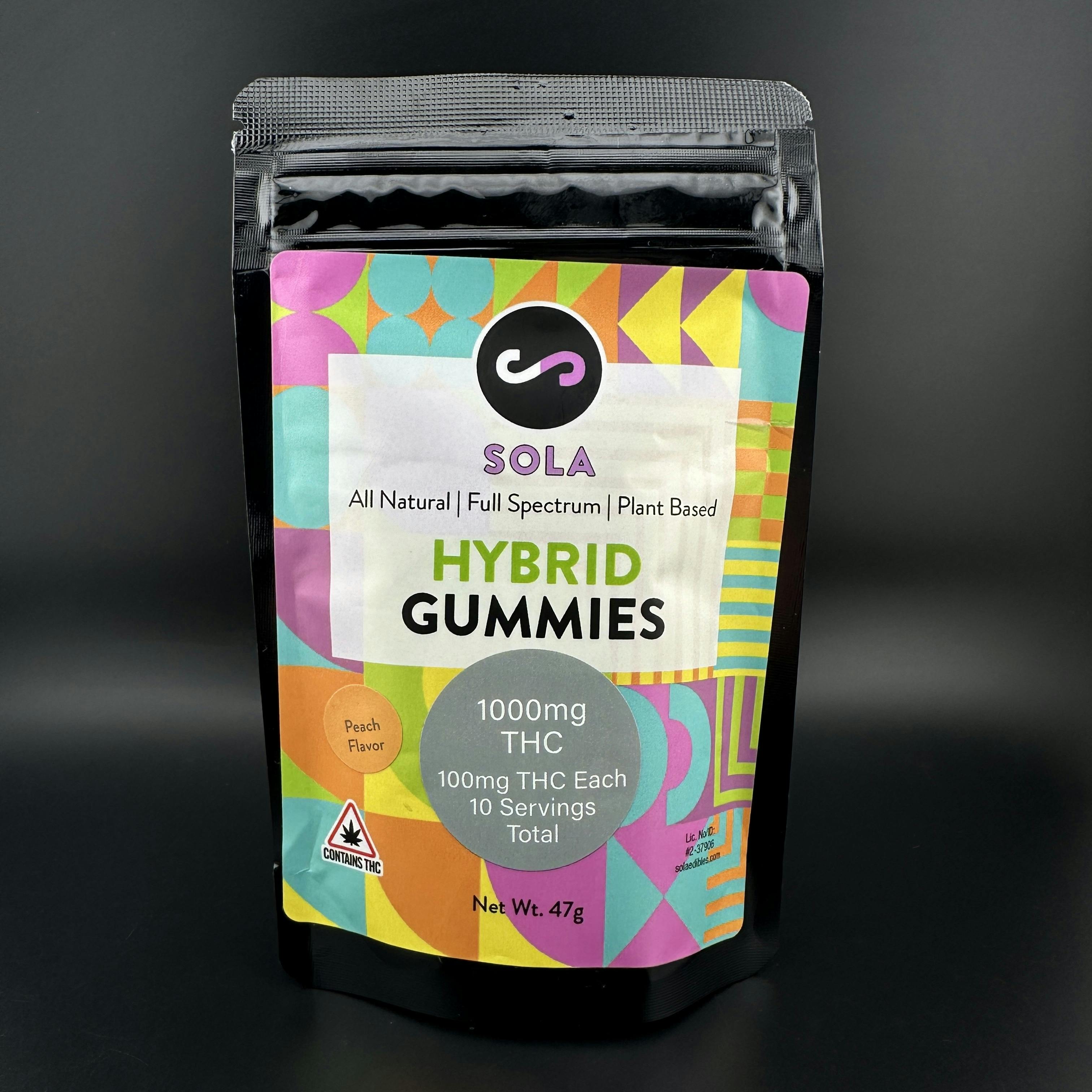 Peach Hybrid Gummies | 1000mg | Sola