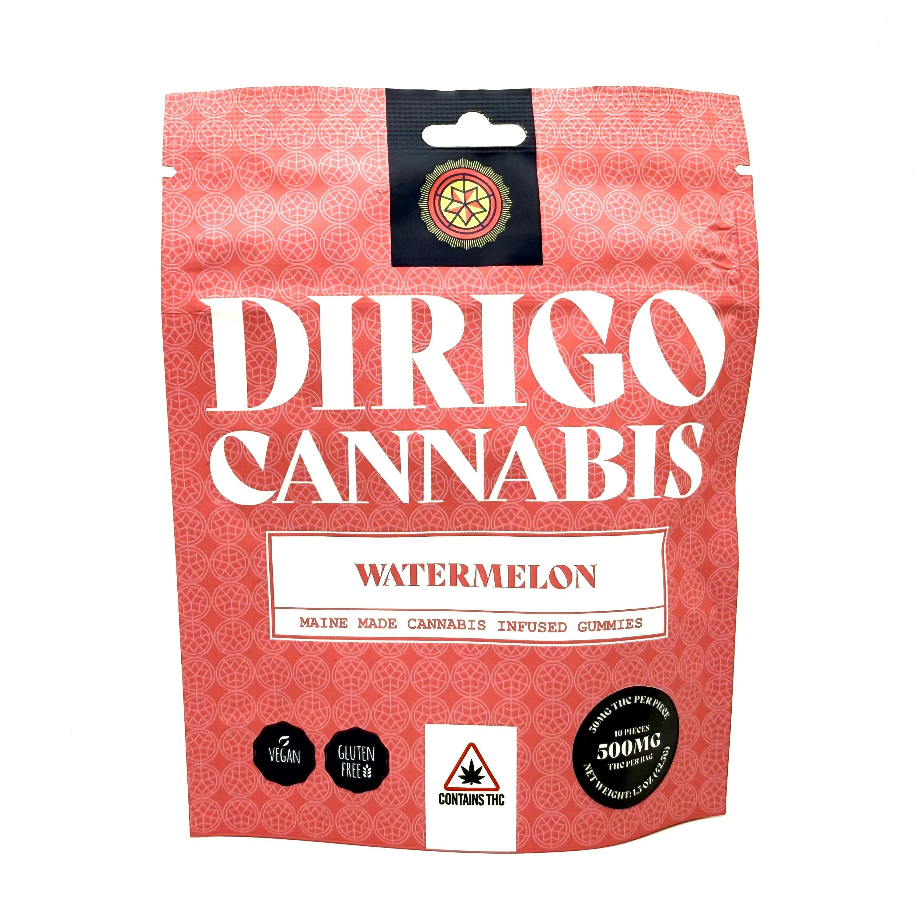 500mg Watermelon Gummies | Dirigo Cannabis