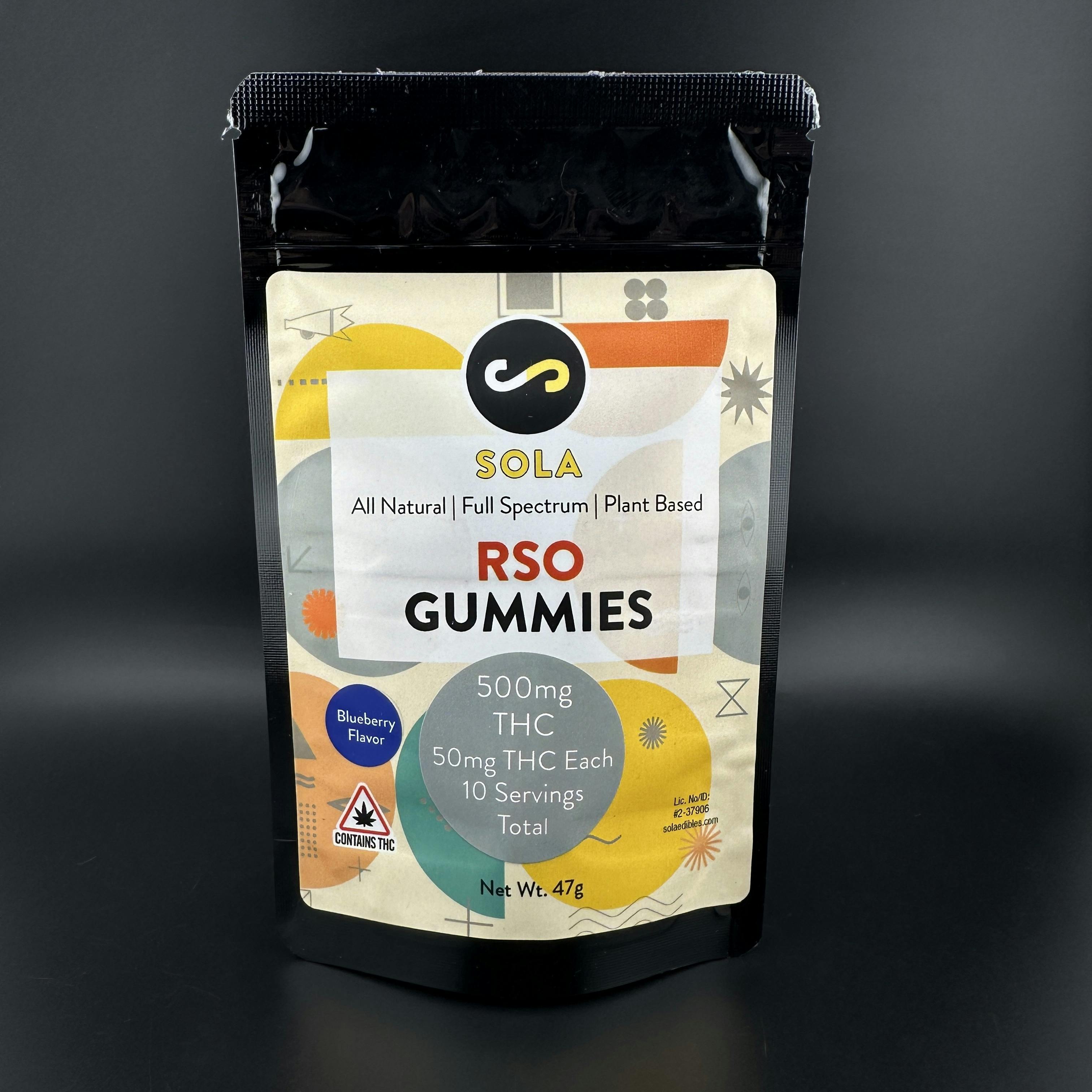 Blue Razz RSO Gummies | 500mg | Sola