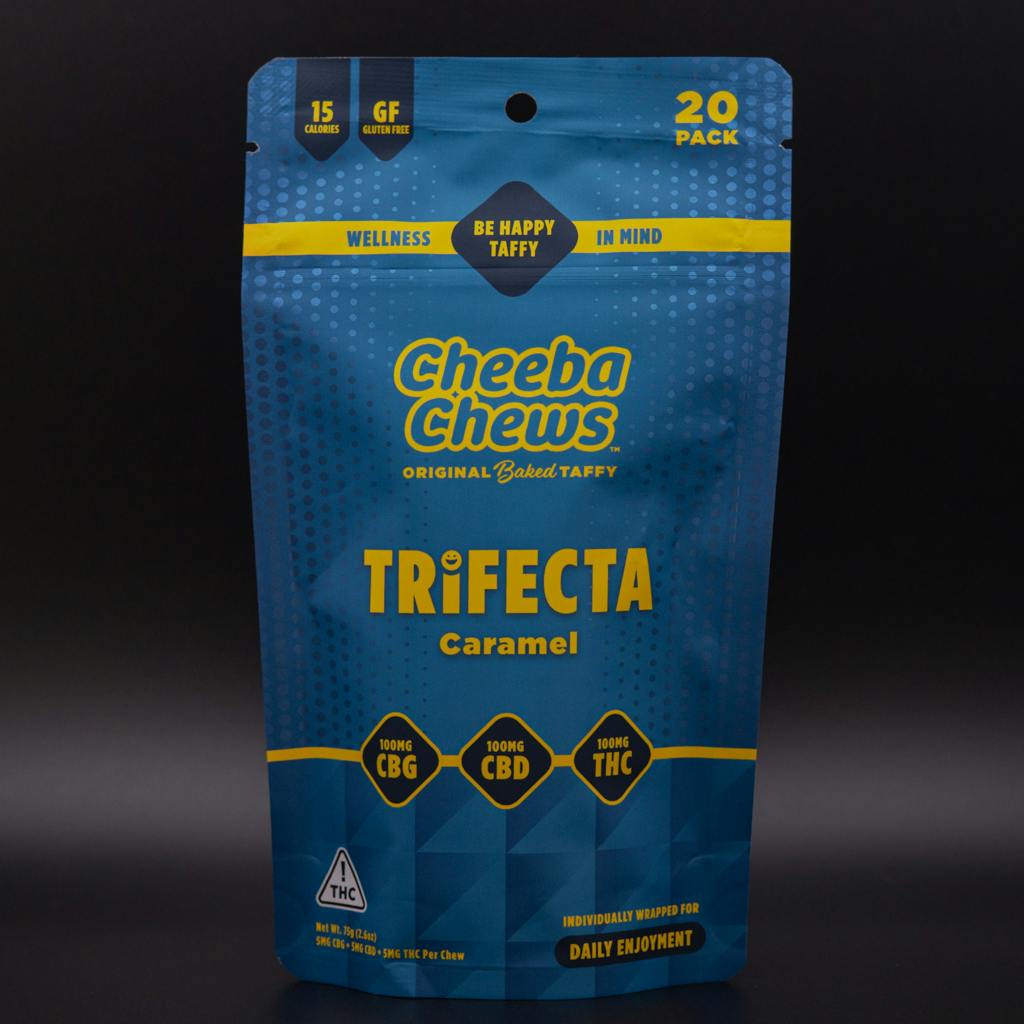 Cheeba Chews | 100mg | Trifecta Caramel | Taffy | 20pk