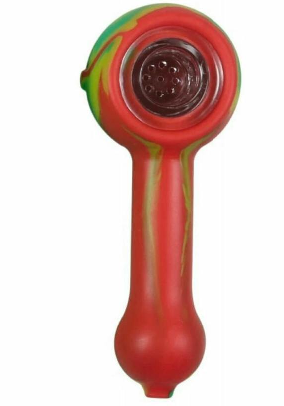 Silicone Spoon with Glass Bowl Insert - Rasta