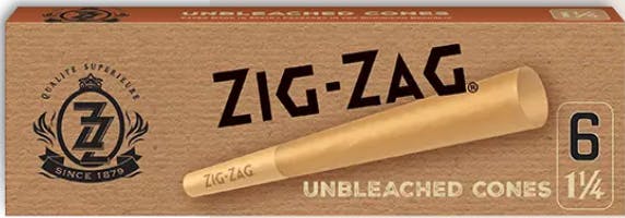 1¼" Unbleached Pre-Rolled Cones 6-Pack