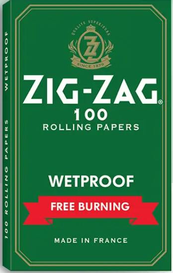 Wetproof Free Burning Green Rolling Papers 100-Pack