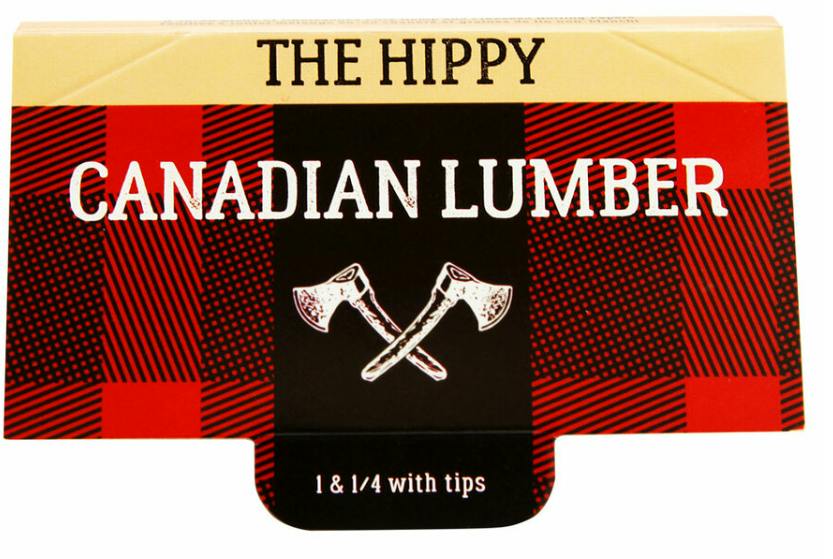 1 1/4 Hippy Unbleached Hemp & Flax Rolling Papers with Tips 40-Pack