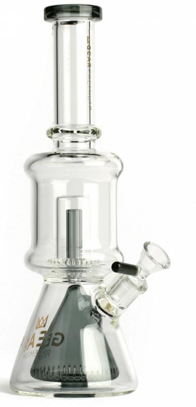 11.5" Magnum Dual Chamber Beaker Tube - Smoke