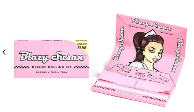 Pink Deluxe King Size Box Rolling Papers 32-Pack