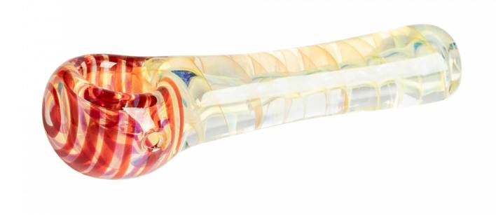 3.75" Corkscrew Inside-Out Hand Pipe - Red