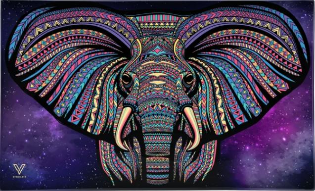 Small Glass Tray Elephant