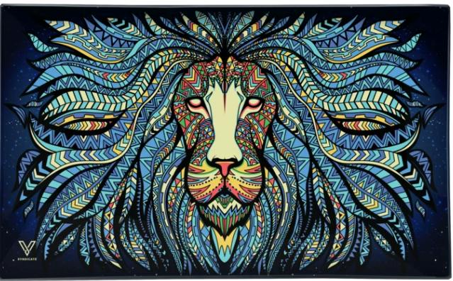 Medium Glass Tray - Tribal Lion