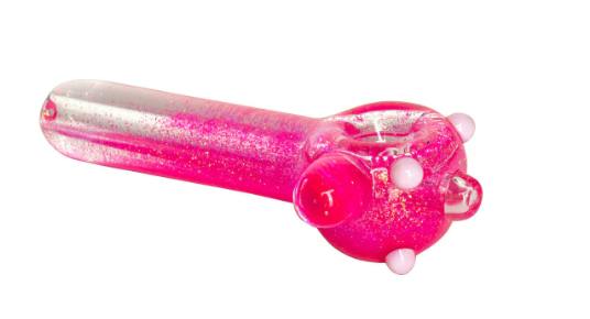 Pink Sparkle Liquid Hand Pipe - Pink