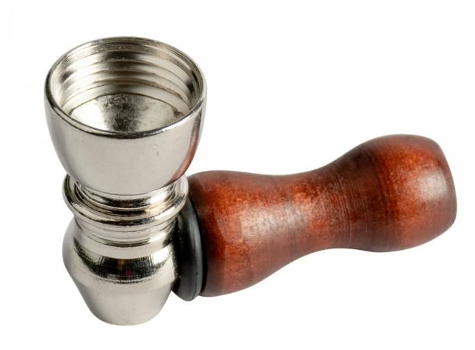 Mini Nickel & Wood Pipe