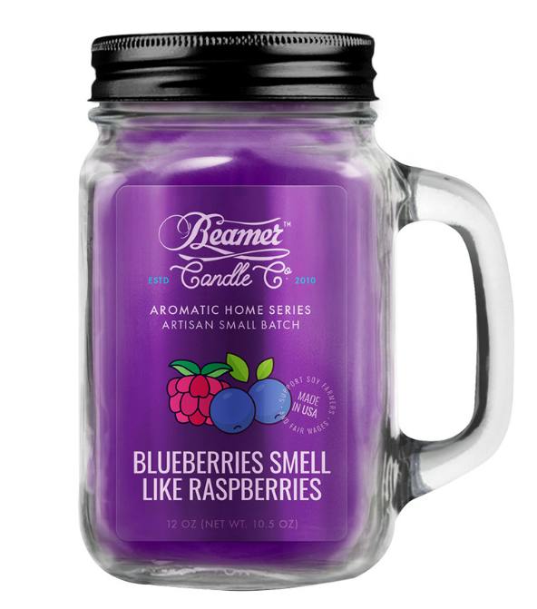 12oz Blueberries Smell Like Raspberries Mason Jar Candle
