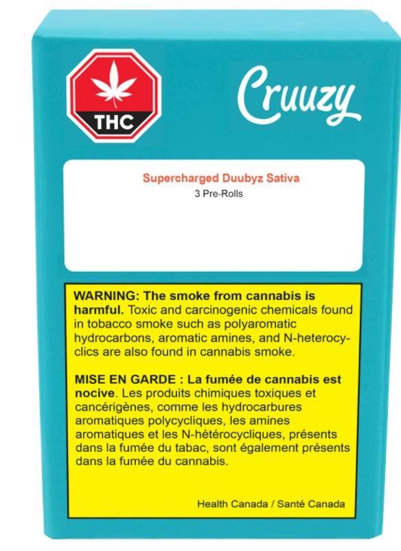 Supercharged Duubyz Sativa Pre-Roll - 3x0.5g
