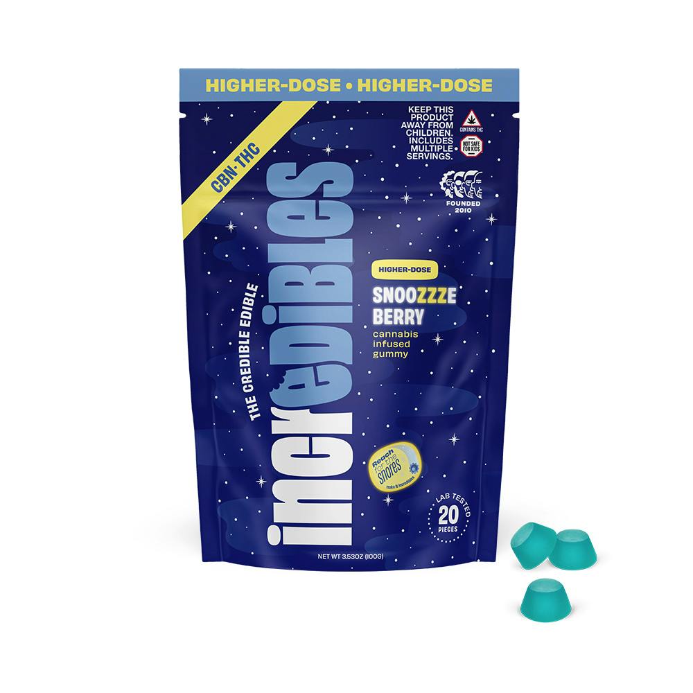 incredibles Snoozzzeberry Ratioed Gummies 10mg ea | 10-Pack | 1:5 THC:CBN