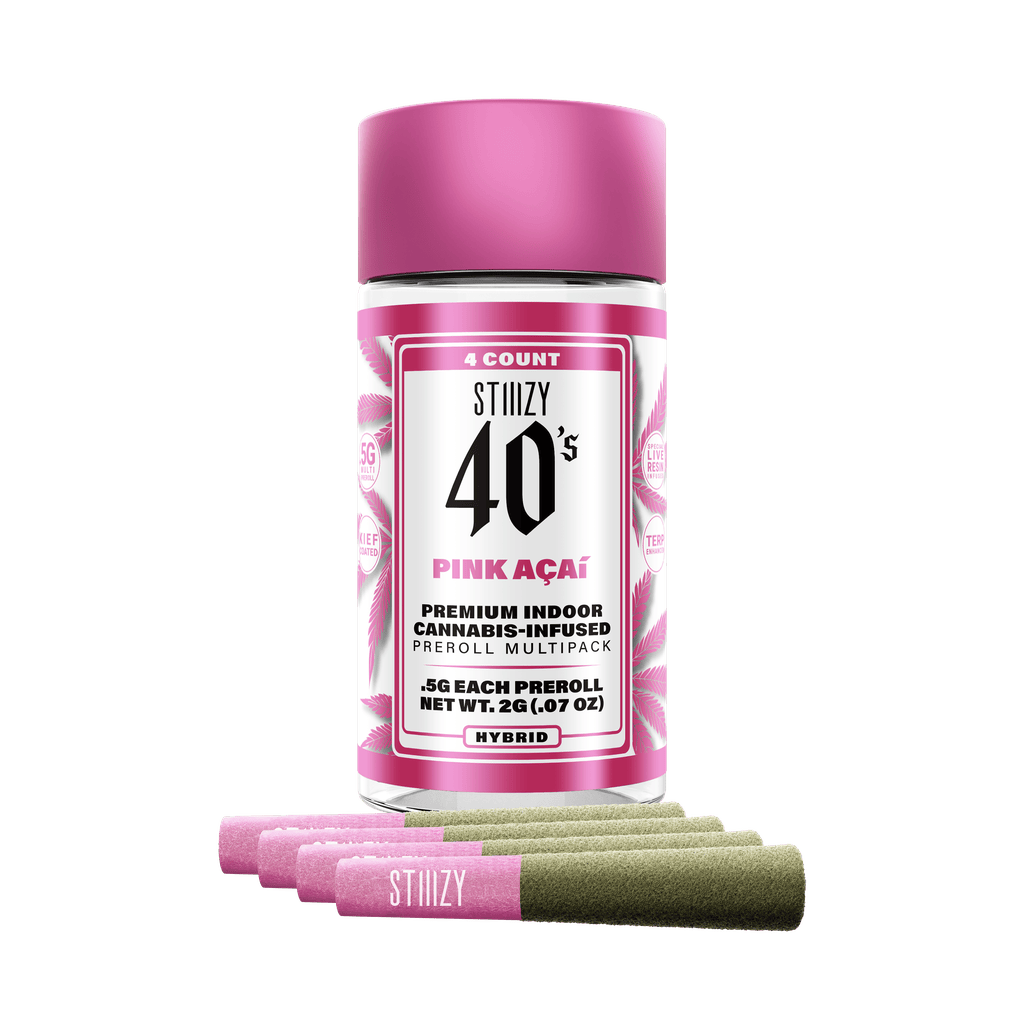 STIIIZY 40's Pink Acai Infused Pre-Roll Pack 0.5g ea | 4-Pack