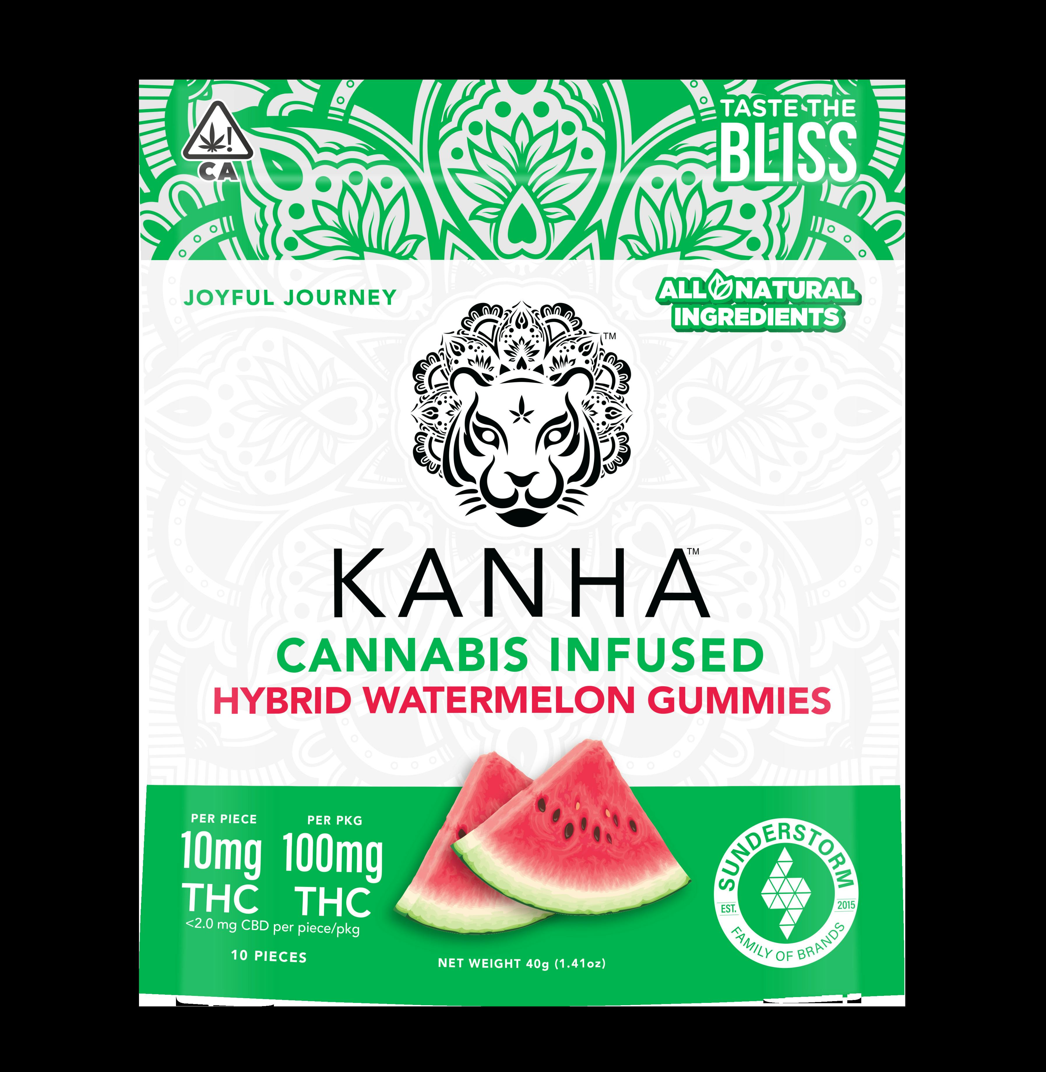 Kanha Watermelon Hybrid: Kanha Watermelon Hybrid Gummies 100mg