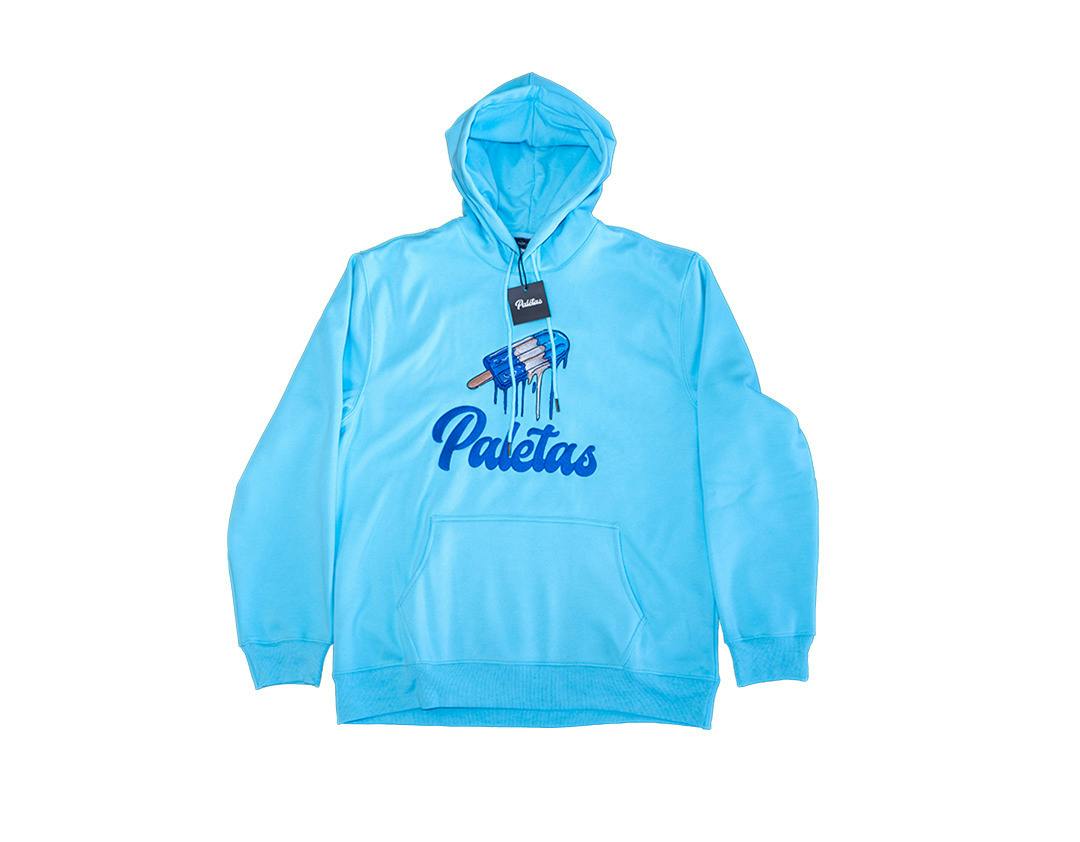 Paletas Blue/Blue Lettering Zip Up Hoodie (Large)