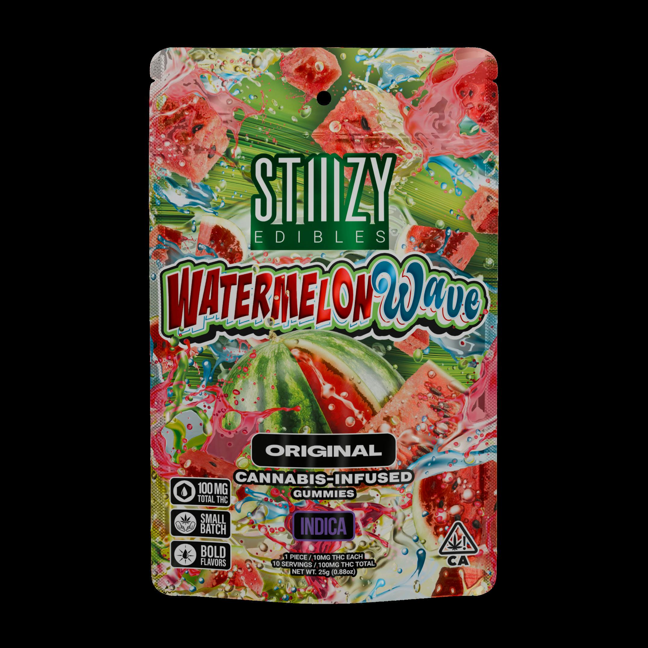 Stiiizy Watermelon Wave Indica Gummies 100mg