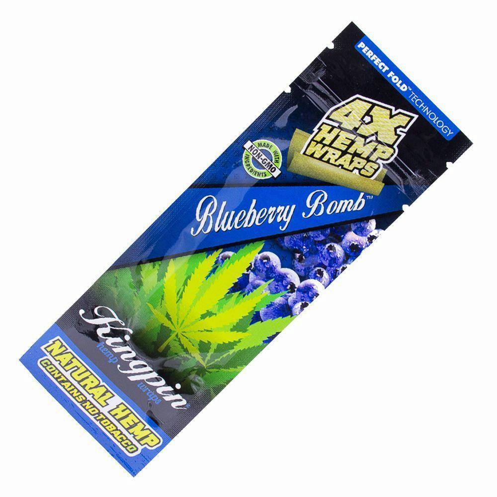 KingPin Hemp Wraps Blueberry Bomb 4ct
