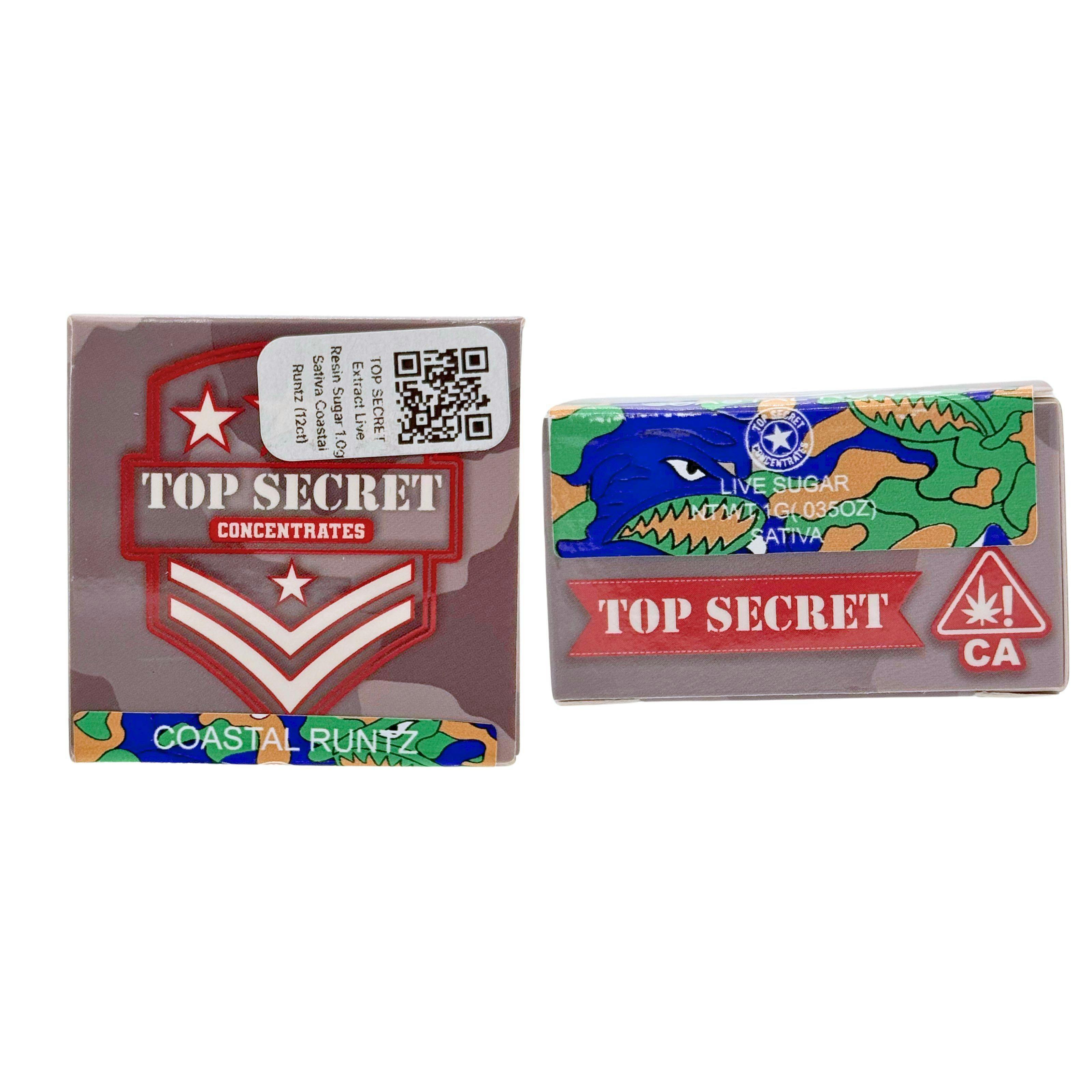 Top Secret Coastal Runtz Sativa Live Sugar 1g